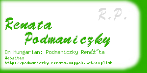 renata podmaniczky business card